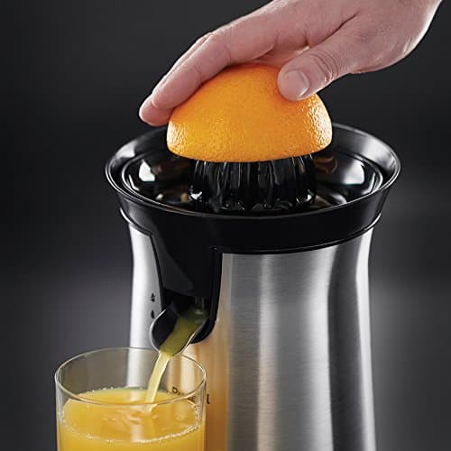 Russell Hobbs Electric Citrus Press [Automatic] Classic Brushed Stainless Steel (Easy & Fast, 2 Directions Rotation, 2 Interchangeable Cones, BPA-Free, Dishwasher Safe, Stop Drip Pourer) 22760-56 - Image 5