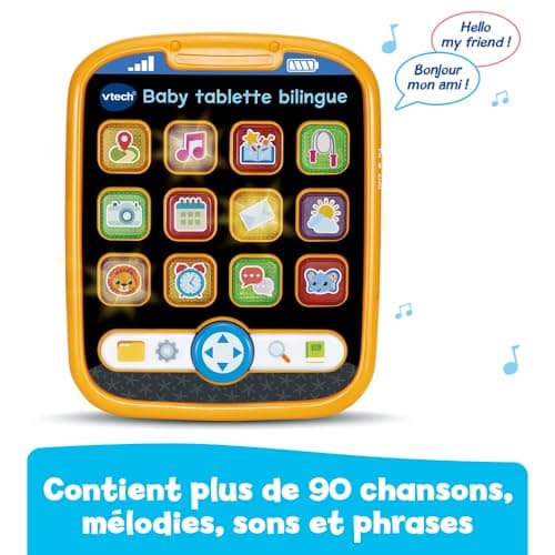 VTech - Bilingual Baby Tablet, Interactive Baby Tablet with 12 Educational Activities, Light Effects, Awakening Toy and Fine Motor Skills, Baby Gift from 9 Months - Content in French and English - Image 7