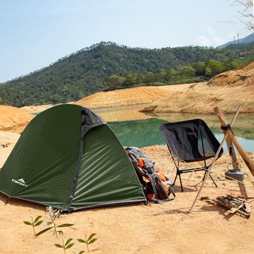 Forceatt Camping Tent, 1/2 Person Tent, Ultralight 1 Seater Tent, Quick Assembly, Water Resistant, Small Package, Double Layer Camping Tent, for Camping, Motorcycle Travel, Trekking - Image 7