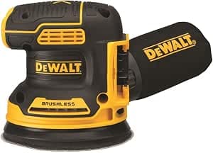 DEWALT 20V MAX Orbital Sander, 12000 OPM, Brushless Motor for Extra Long Run Time, Bare Tool Only (DCW210B)