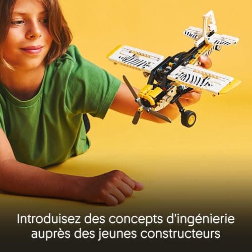 LEGO Technic L'Avion de Brousse Construction Game for Boys and Girls from 8 Years Old Model with 4-Cylinder Engine with Pistons and Propeller – Gift Idea for Children with Mechanical Enthusiasts 42198 - Image 6