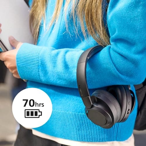 Philips TAH6509BK/00 Casque sans Fil Bluetooth Supra-auriculaire à réduction de Bruit - Excellente qualité d'appel, Compatible avec Les Assistants vocaux et jusqu'à 70 Heures d'autonomie - Noir - Image 5