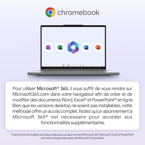Lenovo IdeaPad Slim 3 Chromebook 14M868 – 14 Inch FHD Laptop (MediaTek Kompanio 520, 4GB RAM, 64GB eMMC, Arm Mali-G52 Graphics, Chrome OS) French AZERTY Keyboard – Grey - Image 3