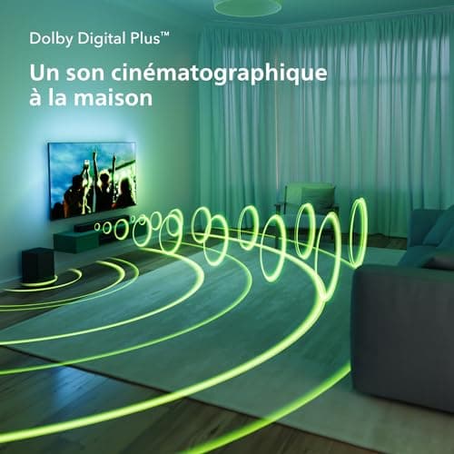 Philips TAB5309 Barre de Son 2.1 avec Caisson de Basses sans Fil - canaux 2.1 240 W, DTS Virtual X, Bluetooth 5.4, HDMI Arc, Connexion Optique et connectivité USB - Gris foncé - Image 9