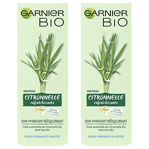 Garnier Bio - Soin Hydratant Rééquilibrant - Citronnelle Rafraîchissante - Peaux Normales à Mixtes - Lot de 2 x50 ml - Image 2