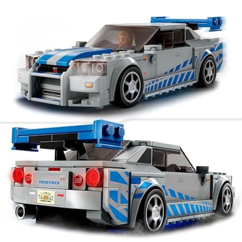 LEGO Speed Champions Nissan Skyline GT-R (R34) 2 Fast 2 Furious - Maquette de Voiture de Course à Construire avec Minifigurine Brian O'Conner - Idée Cadeau pour Garçons et Filles dès 9 Ans 76917 - Image 5