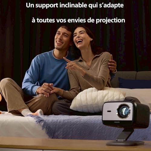 Philips, Neopix 450 Smart, 4K Projector, Google TV, 1080p Native Resolution, 500 ANSI Lumens, Wi-FI 6, Stereo Sound 10 Watts, Wireless Screen Sharing. - Image 8