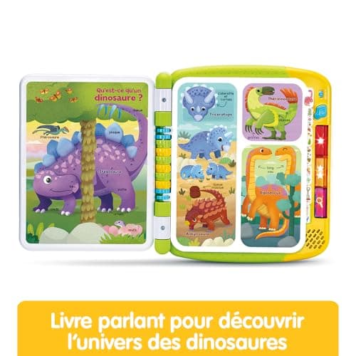 VTech - The Big Interactive Dinosaur Book, Magic Sound, Children's Touch Book, Educational Toy Dinosaur, 14 Illustrated and Interactive Pages, Gift for Children from 3 Years Old - Image 3