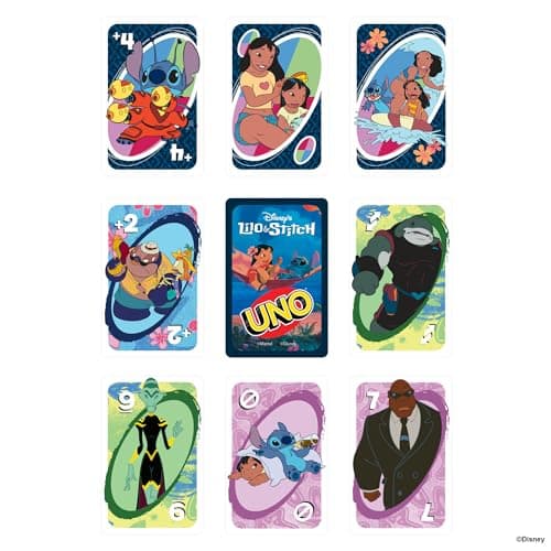 Mattel Games Disney Uno Lilo and Stitch Card Game for the Whole Family, Kids and Adults, with a Special Movie Inspired Card, JCC10 - Image 4