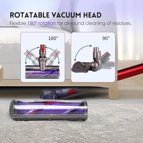 Tête de Brosse pour Dyson V7 V8 V10 V11 V15, Brosse électrique pour Dyson SV10 SV11 SV12 SV14, Brosse aspirateur, Brosse Motorisée pour Tapis et Sols Durs Pièce de Rechange 967483-04 - Image 3