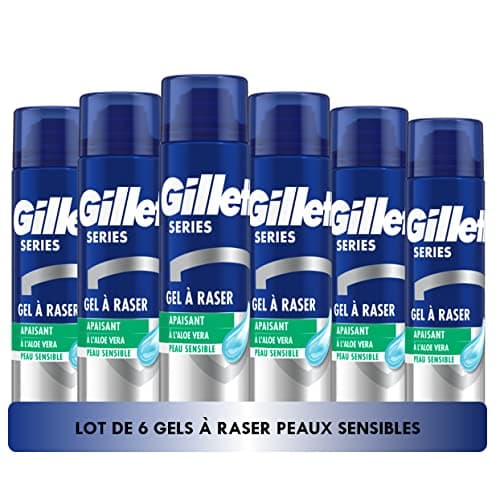 Gillette Series Soothing Aloe Vera Shaving Gel, For Sensitive Skin, Complete Protection Against Irritation, 6x200ml - Image 3