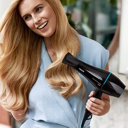 Philips Thermoprotect Professional Hair Dryer, AC Motor, Ion Care, 9 mm Nozzle and 6 Speed, ThermoProtect Temperature, 2100 W, Black and Turquoise (Model BHD272/00) - Image 4