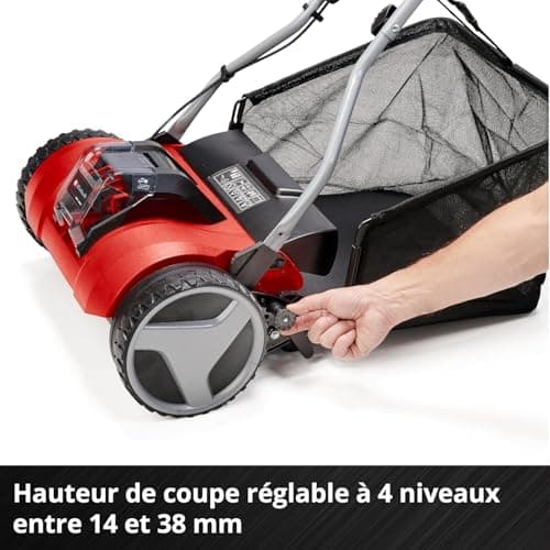 Einhell GE-HM 18/38 Li Cordless Hand Mower - Solo Power X-Change (Cutting Axis on Ball Bearing with 5 Steel Blades Sharp with High Precision, Sold Without Battery or Charger) - Image 7