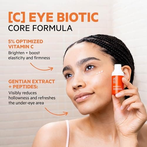 SVR – [C] Eye Biotic – Soin Yeux Lissant Illuminateur – Corrige cernes pigmentaires et vasculaires, lisse rides et ridules – Pour peaux sensibles – Vitamine C 5%, Peptide, Probiotiques – 15 ml - Image 3