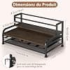 Tiroir de rangement de café, 3 niveaux pour 8 bouteilles de sirop avec tiroir pour dosettes Nespresso, peut contenir jusqu'à 30 grandes ou 40 petites capsules, pour Cuisine, Maison, Bureau - Image 6