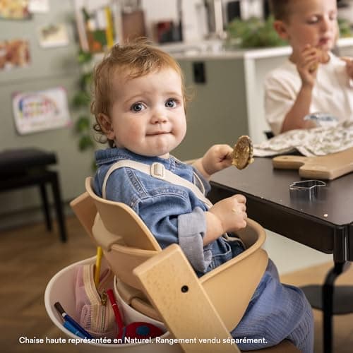 Stokke Tripp Trapp High Chair, Black - Includes Chair + Baby Set 2 for 6-36 Months - Adjustable, Ergonomic and Easy to Clean - Image 6