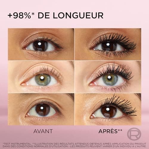 L'Oréal Paris - Intense Volume & Length Mascara - Suitable for Sensitive Eyes - Formula with Castor Oil, Rose Oil and Cornflower Extract - Lash Paradise - Shade: Black - 5 ml - Image 7