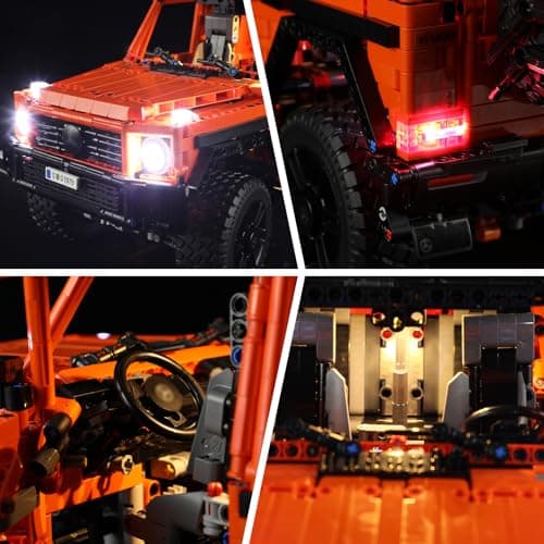 BRIKSMAX LED Lighting Kit for Mercedes-Benz G 500 Professional Line Compatible with Lego 42177 Technic G-Wagon - Kit Not Included - Image 4