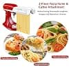 COFUN 3 in 1 Pasta Machine Accessories for KitchenAid Pasta Processor Stainless Steel Pasta Accessory, Includes Pasta Sheet Roller, Spaghetti Cutter, Fettuccine Cutter - Image 5