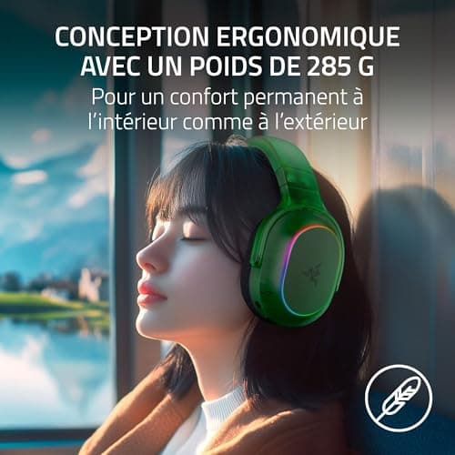Razer Barracuda X Phantom Green Edition - Multiplatform Wireless Gaming Headset (285g, Triforce 40mm Driver, Dual Wireless HyperSpeed and Bluetooth) Phantom Green - Image 4