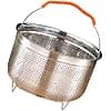 PRETYZOOM Panier Vapeur Inox Multi-usage avec Poignée Antidérapante Accessoire Cuiseur Riz et Vapeur Résistant Chaleur pour Cocotte et Casserole - Image 2