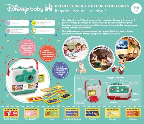 Clementoni | Disney Baby Projector and Storyteller for Children 1 to 6 Years Old | 7 Projected Tales | 2 Modes: Lulllabies or Narration | Educational Toy Interactive Night Light | Gift Idea - Image 4
