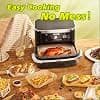 225PCS Papier Cuisson Air Fryer Liners Pour Ninja Foodi Flex 10,4L AF500EU, Papier Friteuse Jetable Air Fryer Accessories Plat Pour Ninja Flex AF500EUCP/Cosori Air Fryer 10L Twinfry/Cecotec 9L - Image 6