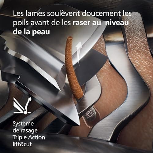 Philips Rasoir i9000 Prestige, Rasoir électrique sec et humide, Avec technologie Skin IQ, Système Triple Lift & Cut, Lames Dual SteelPrecision rotatives à 360°, Pod à nettoyage rapide, XP9207/30 - Image 5
