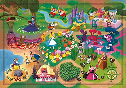 Clementoni Disney Maps Alice-1000 Pieces-Puzzle, Entertainment for Adults-Made in Italy, 39785 - Image 3