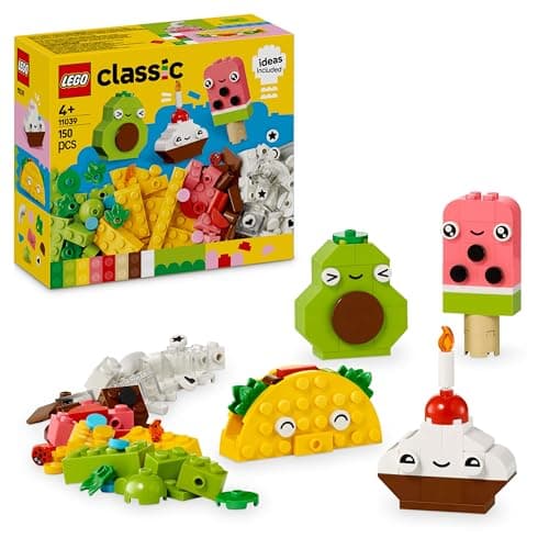 LEGO Classic Creative Foods 11039 Interactive Toy for Boys and Girls from 4 Years Old Construction Game with Bricks to Create Cupcake, Ice Cream, Avocado and Taco - Image 2