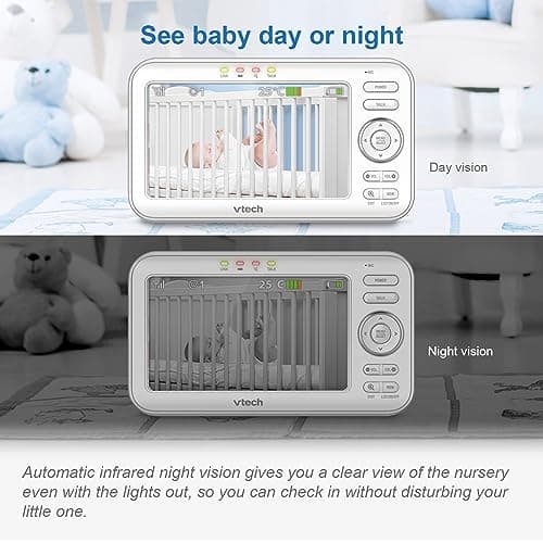 Vtech Indoor Vision XXL BM4550 Video Baby Monitor 720p Extra Large Screen French Version 1 Unit (Pack of 1) - Image 6