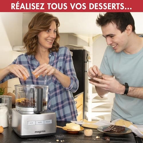 Magimix 3200 Multifunctional Kitchen Processor Shiny Chrome Compact Bowl 2.6L – Chopper, Blender – Made in France - Image 5