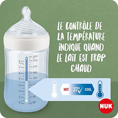 NUK for Nature Perfect Start Baby Bottle Set | 0-18 Months | Silicone Breast Dummy | 4 Anti-Colic Bottles, 2 Teats | Durable and BPA-Free Materials | 6-Piece Set - Image 6