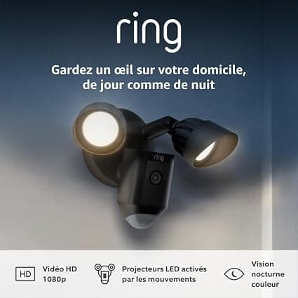 Ring Floodlight Cam Wired Plus | Outdoor Surveillance Camera, HD Video, WiFi, LED Projectors, Siren, Works with Alexa | Free Ring Protect 30-Day Trial - Image 1