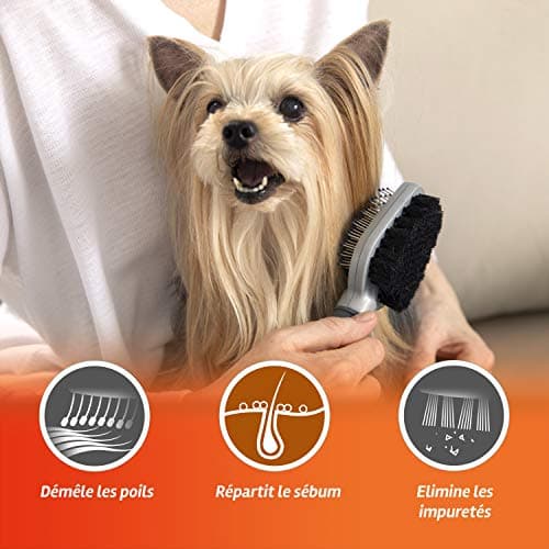 FURMINATOR Brush - Double-sided - Side comb: detangles hair - Brush side: smoothes and shines the coat - Dogs and Cats - Designed and recommended by professionals - BPA free - Image 5