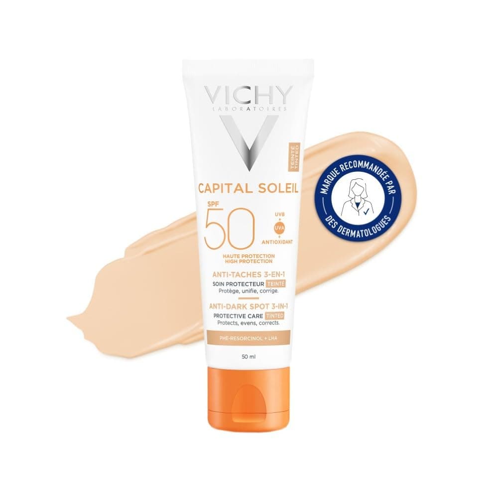 Vichy, Capital Soleil, Crème Solaire Teintée SPF50+, Protection Très Large Spectre UVA et UVB, Triple Action: Protège, Unifie et Corrige, Fini Mat et Naturel, 50 ml - Image 8