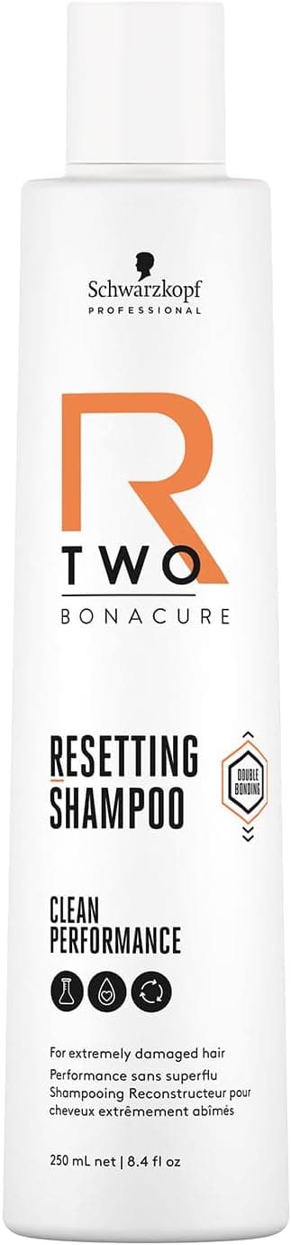 Schwarzkopf Professional Bonacure R-TWO Resetting Shampoo for Damaged and Bleached Hair Double Bonding Technology Balances pH Level Purifying Vegan Formula No Silicones and Sulfates 250 ml - Image 1