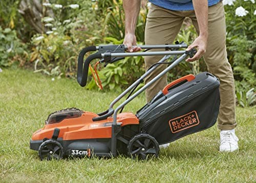 Black+Decker BCMW3336N Cordless Lawnmower (36 V, Cutting Width 33 cm, for Medium Areas up to 250 m², 5 Levels of Height Adjustment, 35 Litre Collector Basket, Delivered without - Image 8