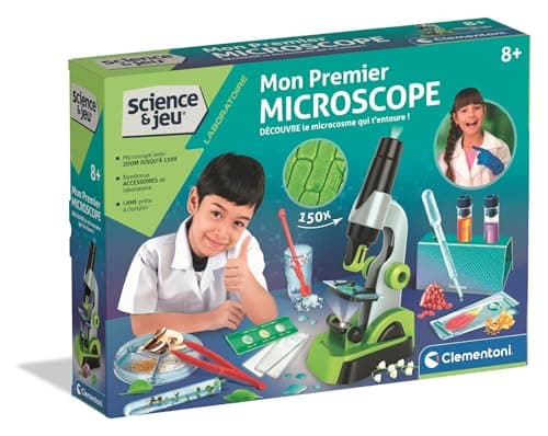 Clementoni | Mon Premier Microscope – Scientific Toy for Children 8+ | Zoom up to 150x | Observation Kit with Blades and Accessories | Natural Science Activity | Educational Gift Idea - Image 2