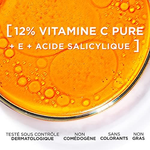 L’Oréal Paris – Sérum 12% Vitamine C Pure + Acide Salicylique + Vitamine E – Antioxydant & Anti-Âge – Teint irrégulier, Pores et Ridules – Flacon Anti-UV – Revitalift Clinical – 30 ml (Lot de 2) - Image 6