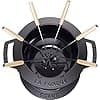 STAUB Cast Iron Fondue Set with 6 Fondue Forks, for Savoyard, Burgundy and Chocolate Fondue, Diameter 20 cm, Matte Black - Image 3