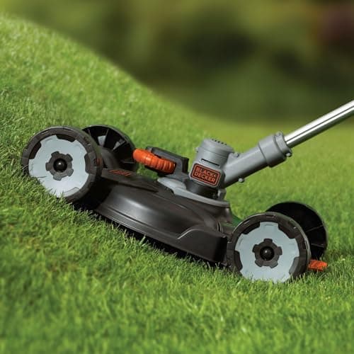 BLACK+DECKER Coupe-Bordures sans Fil 18V POWERCONNECT 3-en-1 – Coupe-Herbe, Dresse-Bordures & Tondeuse légère pour Petits Jardins – STC1820CM-QW - Image 9