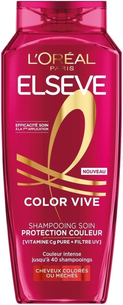 L'Oreal Paris - Colour Protection Shampoo - Colour Protection for Up to 10 Weeks - For All Types of Coloured or Highlighted Hair - Enriched with Peony and UV Filter - Elseve Color-Vive - 400 ml