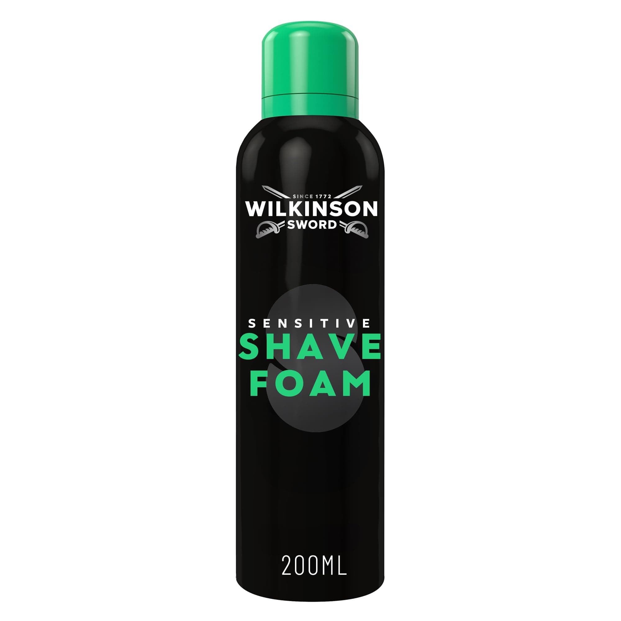 Wilkinson Sword Wilkinson Sword Sensitive Shaving Foam, Great Addition to Toiletry Bags for Men Grooming, Shaving Foam for Men, Sensitive Skin, 200ml