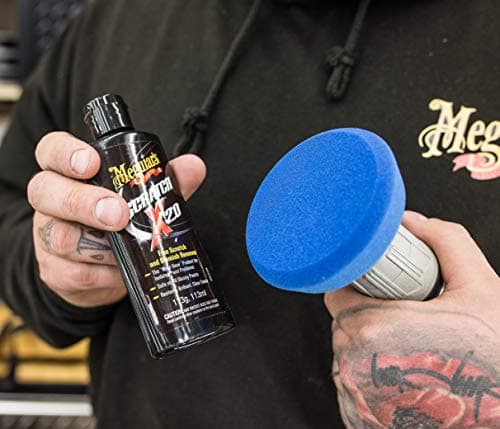 Meguiar's G190200EU Kit Efface-Rayures Rapide - Élimination Facile des Éraflures sur Carrosserie - Contient Tampon Mousse, ScratchX 2.0 et Serviette Microfibre pour Finition Brillante - Image 4