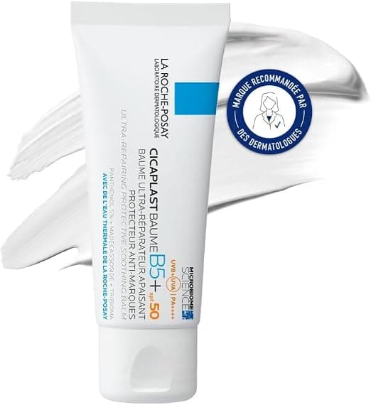 La Roche-Posay - Cicaplast Balm B5 SPF 50 - Healing and Soothing Cream - Face and Body Cream Enriched with Vitamin B5 & Shea Butter - Care for Sensitive and Fragilized Skin - Image 1