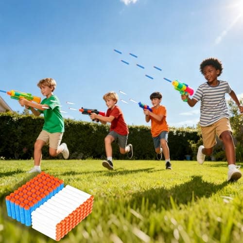 Balles Nerf, 200 fléchettes Nerf, 7,2 cm Balles Pistolet Jouet ParaNerf Series Blasters, Fléchettes en Mousse de Recharge, NerfDarts pour Blaster, Cadeau de fête - Image 8