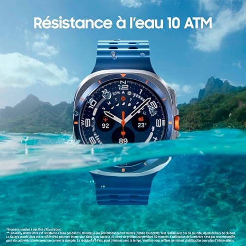 Samsung Galaxy Watch Ultra (2025), Smart Watch, Action Button, Galaxy AI, Dual Frequency GPS, 4G, 47mm, Titanium Blue, 25W Fast Mains Charger Included, FR Version - Image 6