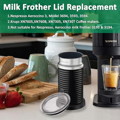 Plastic Milk Frother Cover/Milk Frother Replacement for Nespresso Aeroccino / Replaces Aeroccino for xn7605, xn760b, xn7305, xn730t - Image 6