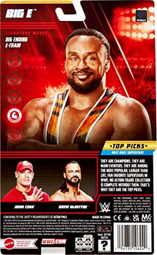 Mattel WWE Big E Top Picks Collectible Figure with 10 Points of Articulating and Realistic Detail, 6-Inch - Image 7